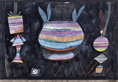 サイコロのある静物 作： Paul Klee