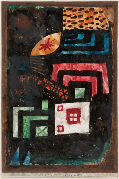 石で学ぶ; Studie im Stein 作： Paul Klee