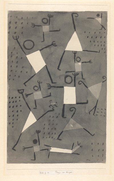 恐怖によるダンス恐怖によるダンス、1938年。 作： Paul Klee