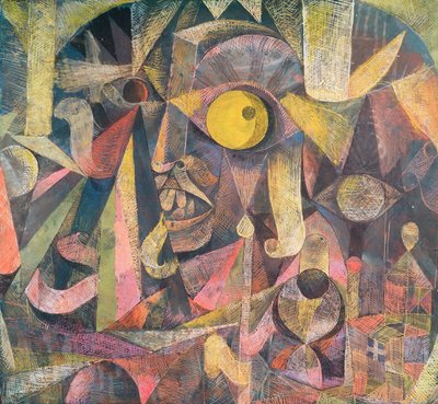 月は衰退していた、それは私にイギリス人のしかめっ面を見せた、マルの名声 作： Paul Klee