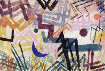 O poder do jogo em uma paisagem Lech; Jogo das forças de uma paisagem de Lech 作： Paul Klee