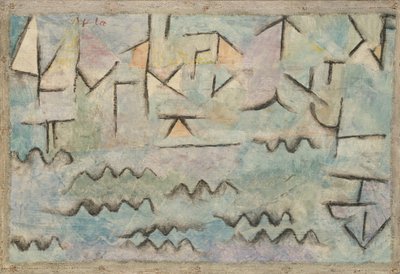 デュイスブルクのライン川 作： Paul Klee