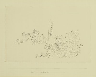タワーは攻撃に耐える 作： Paul Klee