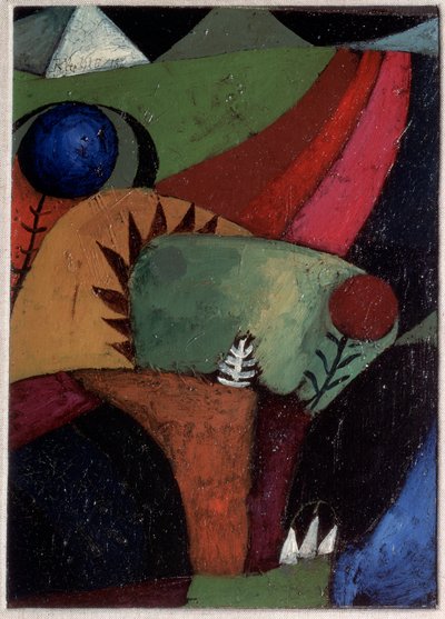 3 つのブルーベル - 絵画 作： Paul Klee