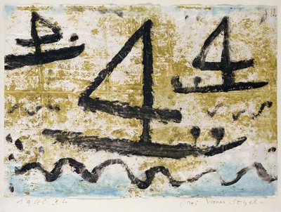 três quatros à vela 作： Paul Klee