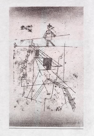綱渡り、1923年。 作： Paul Klee
