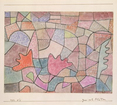 Kaksi punaista kukkaa 作： Paul Klee