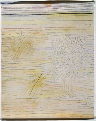 無題、1934年頃（紙に水彩とチョーク） 作： Paul Klee