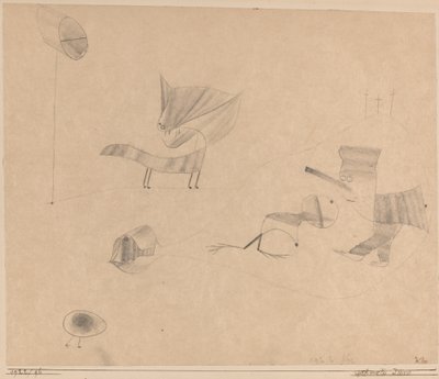 魔法にかけられた動物 作： Paul Klee
