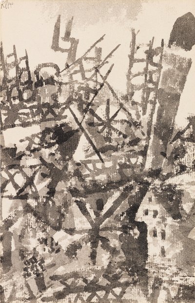 地域をまたぐ戦争、1914年。 作： Paul Klee