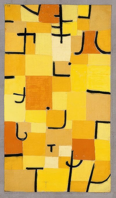 黄色のサインイン。 1937 作： Paul Klee