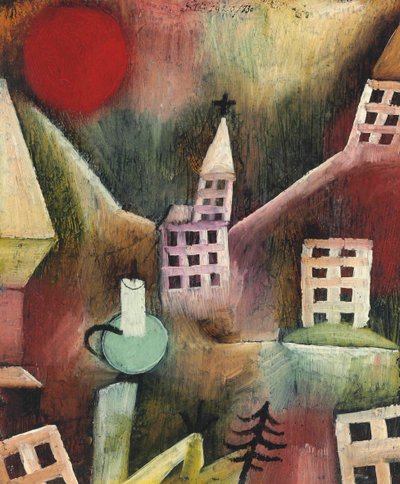 1920年に破壊された村。 作： Paul Klee