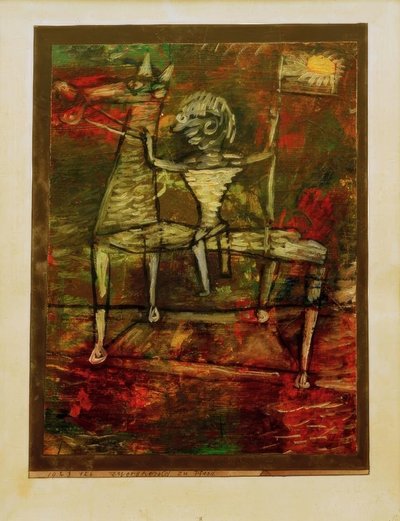馬に乗ってドワーフヘラルド 作： Paul Klee