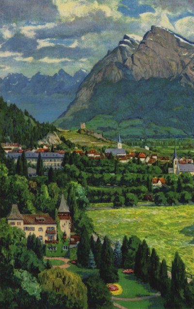 スイスのスパ: Ragaz、Churfirsten と Gonzen (カラー リソ) 作： Paul Kutscha