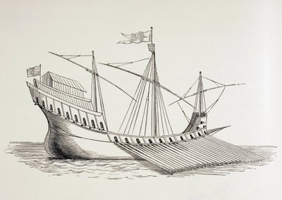 16世紀のギャレー。 作： Paul Lacroix