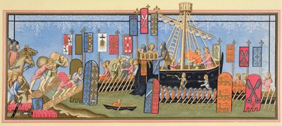 聖霊騎士団、十字軍に出発。結局、彼らは航海に出ることはなかった。 作： Paul Lacroix