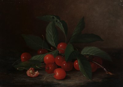 さくらんぼのある静物 作： Paul Lacroix
