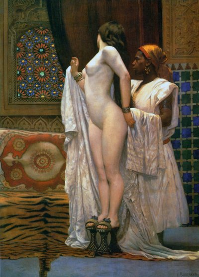 ハーレム：入浴後、1894年頃（カラーリソ） 作： Paul Louis Bouchard