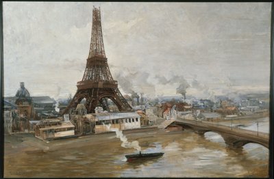 エッフェル塔と1889年1月の万国博覧会の作品、1-1889年（油彩・カンヴァス） 作： Paul Louis Delance