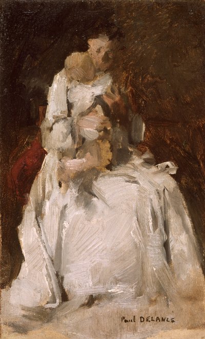 「母と子」、1880-1900 作： Paul Louis Delance