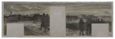 パリ市庁舎長官のキャビネットのためのスケッチ：ランパールの庭 作： Paul Louis Delance