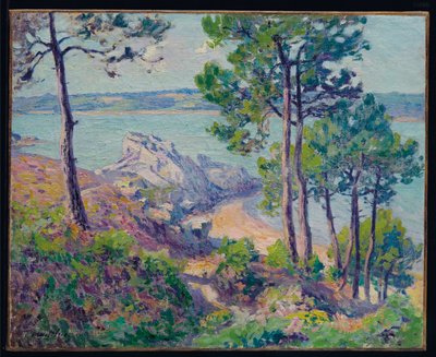 海岸で、c。 1906年（キャンバスに油彩） 作： Paul Madeline