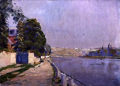 The River Bank（油彩・ボード） 作： Paul Mathieu