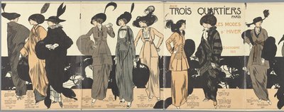 1913 年 10 月 6 日、パリの 3 分の 1 の冬のファッション 作： Paul Méras