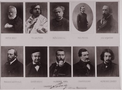 ポール・ナダールによる10枚のポートレイト（モノクロ写真 作： Paul Nadar
