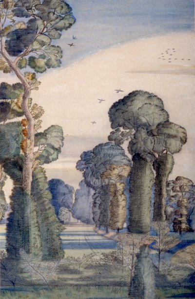 ウッド・レーンの風景 作： Paul Nash