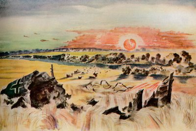 トウモロコシの爆撃機、1940 作： Paul Nash