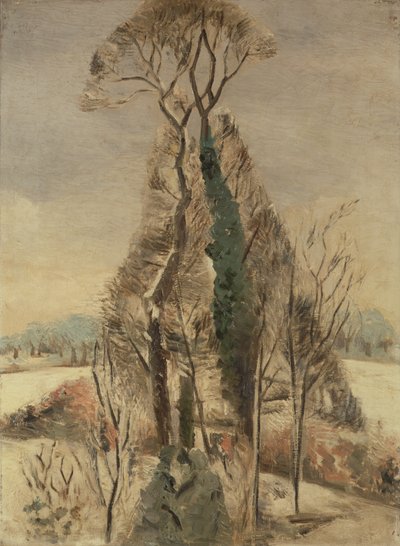 雪の中のアイバー・ヒース（キャンバスに油彩） 作： Paul Nash