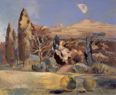 月の第 1 四半期の風景、1943 年。 作： Paul Nash