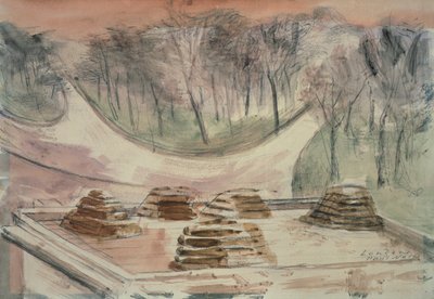 ロンドン・パーク、マーブル・アーチ・ディフェンス 作： Paul Nash