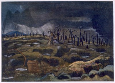 日暮れ、前線のイギリス人芸術家、西部戦線の続き、パート3、ポール・ナッシュより 作： Paul Nash