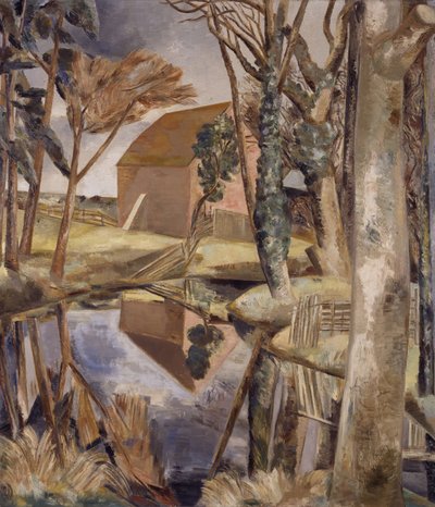 オクセンブリッジ池、1927～28年。 作： Paul Nash