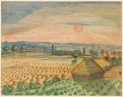 ウィッテナム クランプスからの眺め 作： Paul Nash