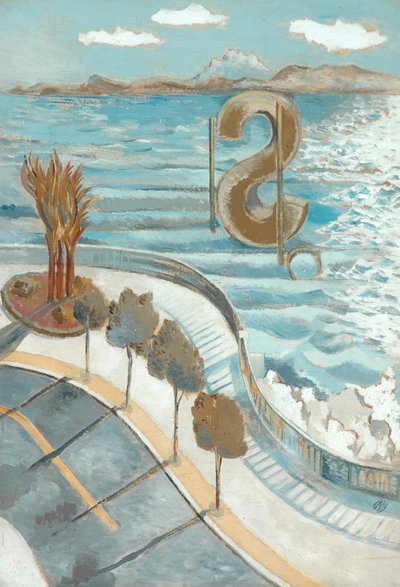 窓からの眺め、ニース 作： Paul Nash