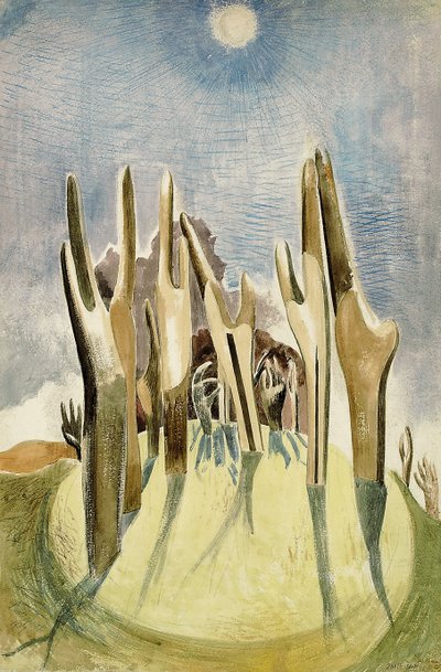 ウッド オン ザ ヒル 作： Paul Nash