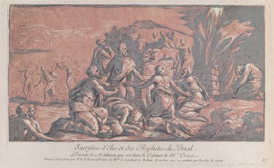 預言者に生贄を捧げようとするエリヤ。 1729年頃。 1729年。 作： ポール・ポンセ・アントワーヌ・ロバート