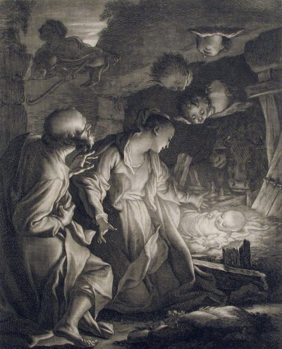 キリスト降誕、1727年、1727年。 作： Paul Ponce Antoine Robert