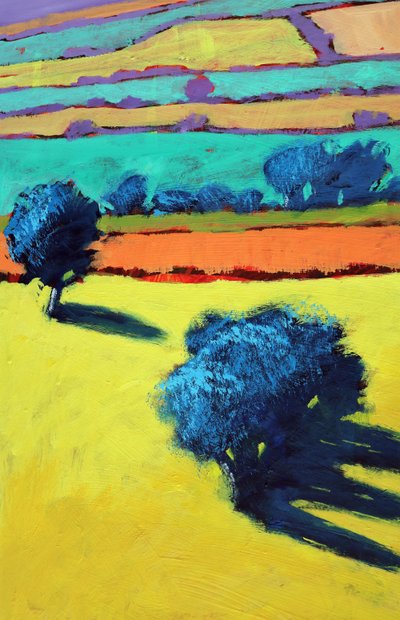 Cotswold Way close up 1 (アクリル、ボード) 作： Paul Powis