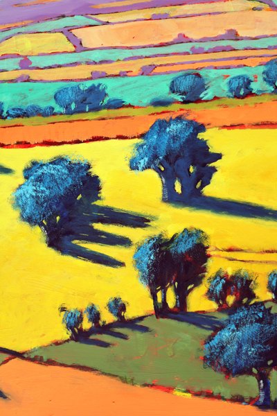 Cotswold Way close up 2 (アクリル、ボード) 作： Paul Powis