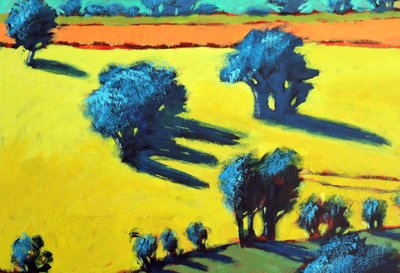 Cotswold Way close up 3 (アクリル、ボード) 作： Paul Powis