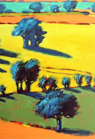 Cotswold Way close up 5 (アクリル、ボード) 作： Paul Powis