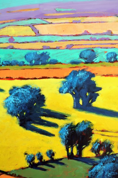 Cotswold Way close up 8 (アクリル、ボード) 作： Paul Powis