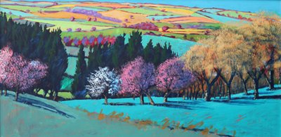 Teme Valley 4月（アクリル、ボード 作： Paul Powis