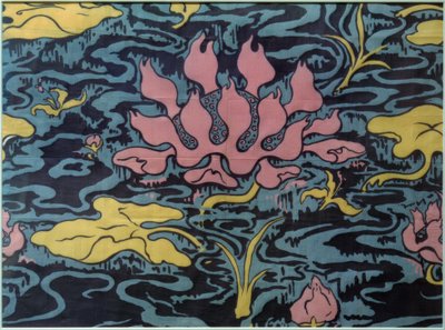 睡蓮の装飾生地 作： Paul Elie Ranson