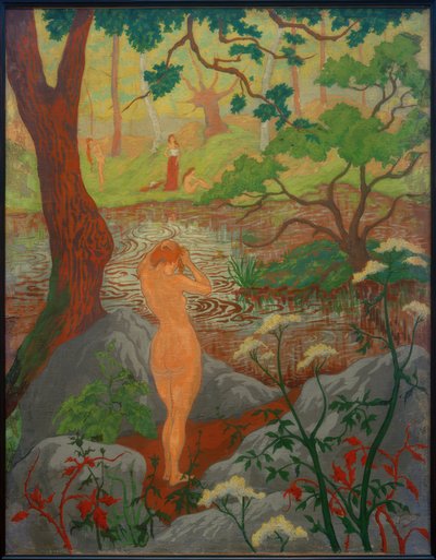 池で理髪しながら女性ヌード 作： Paul Elie Ranson