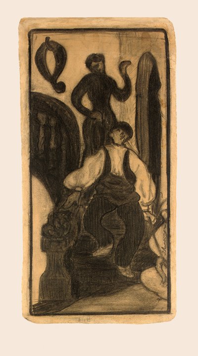 バスク地方の旅館の階段 作： Paul Elie Ranson